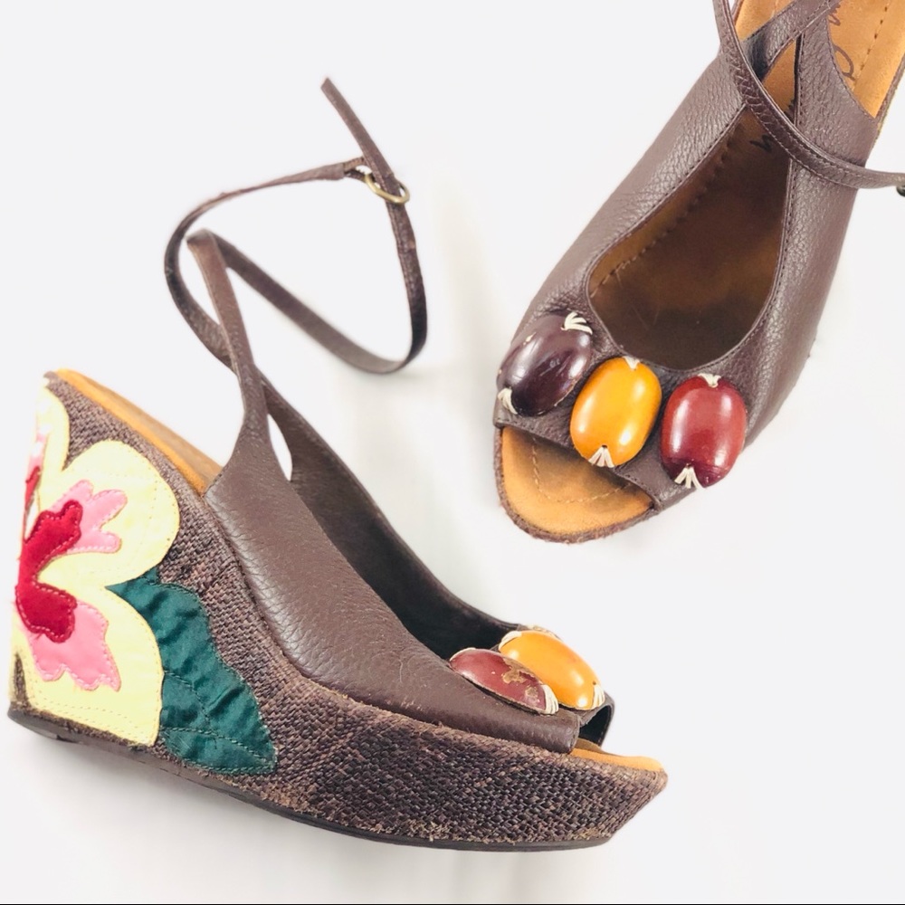 1 for $15 or 2/$20 SHOE SALE! Sam Edelman Hawaiian Wedge Wrap Shoes - Women’s 5